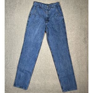 Vtg Wrangler Jeans Womens 13 Blue Western Bareback Cowgirl Rodeo Mom